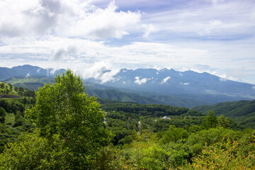 Fototapeta premium Mountain view from the top of the cliff
