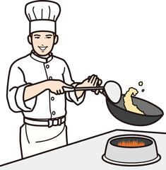 中華料理のコックA