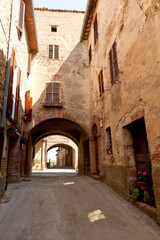 Fototapeta na wymiar Compignano Umbria, borgo medievale