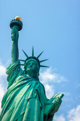 Fototapeta na wymiar Close up of the Statue of Liberty in New York City.