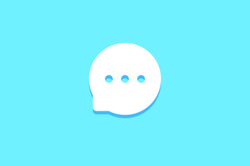 Chat symbol on blue background