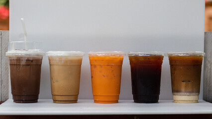 Caffeinated beverages are arranged in several menus according to customer orders because...