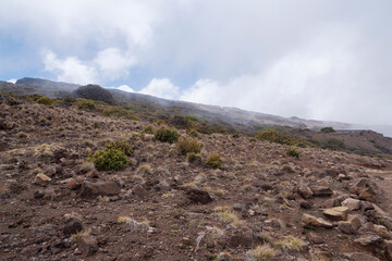 rocky terrain on mountains along haleakala highway