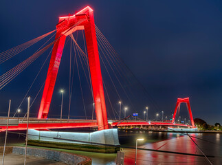 Rotterdam Wilhelmsbrücke Nacht