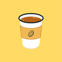 Coffee cup vector. Coffee cup logo design.