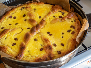 potatoes in a pan