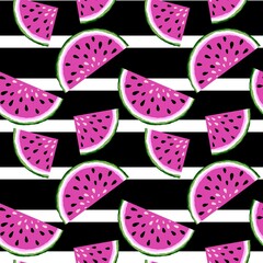 Summer seamless watermelon pattern for packaging and gifts and cards and linens and kids and wrapping paper and kitchen