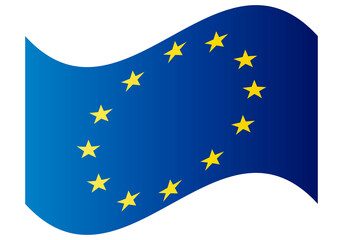 Bandera de la Unión Europea azul. 