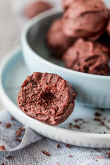 Chocolate truffles covered in chocolate