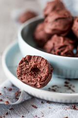 Chocolate truffles covered in chocolate