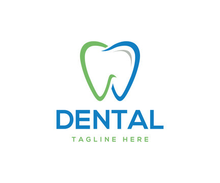 Dental Tooth, Dentist Logo Graphic. Abstract Tooth Logo Design Template.