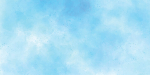 Fototapeta premium Hand painted watercolor sky and clouds, abstract light sky blue watercolor background, vector illustration