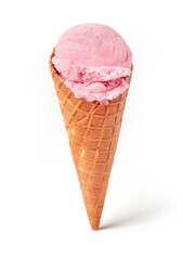 Pink ice cream cone