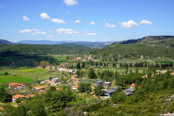 Fototapeta na wymiar Kızılagac is a neighborhood of Mugla's Ula district.