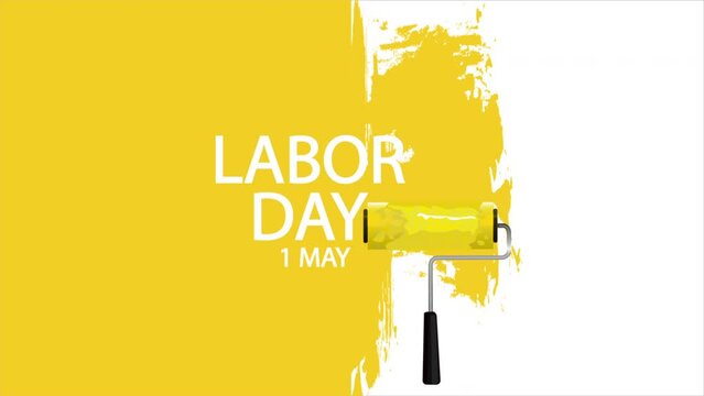 Labor day 1 may paint, art video illustration.