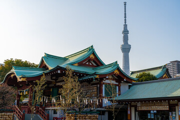 東京スカイツリー　亀戸天神