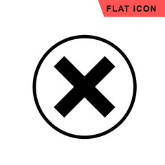 wrong icon vector illustration. Flat design style. 