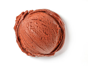 Chocolate ice cream scoop