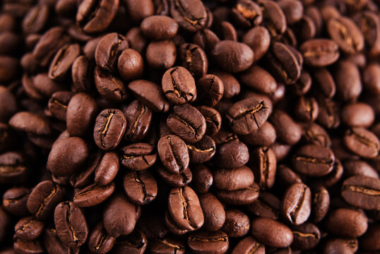 A heap of coffee beans.