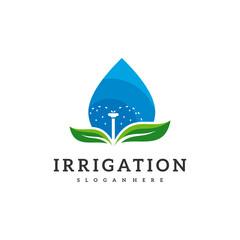 Irrigation logo design vector. Icon Symbol. Template Illustration
