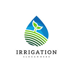 Irrigation logo design vector. Icon Symbol. Template Illustration