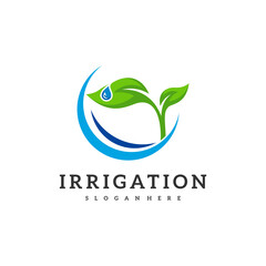 Irrigation logo design vector. Icon Symbol. Template Illustration