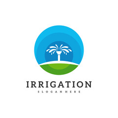 Irrigation logo design vector. Icon Symbol. Template Illustration