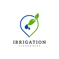 Irrigation logo design vector. Icon Symbol. Template Illustration