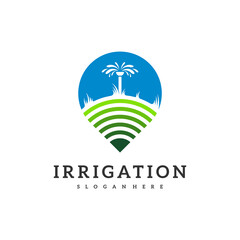 Irrigation logo design vector. Icon Symbol. Template Illustration