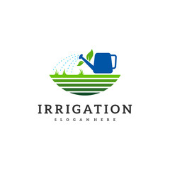 Irrigation logo design vector. Icon Symbol. Template Illustration