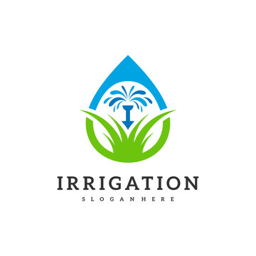 Irrigation logo design vector. Icon Symbol. Template Illustration