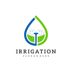 Irrigation logo design vector. Icon Symbol. Template Illustration