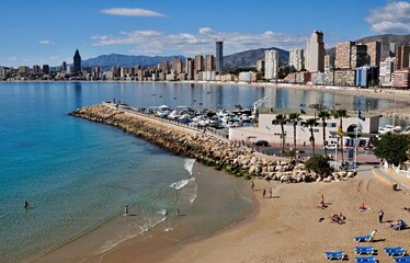 Benidorm Oriente beach panorama, Alicante - Spain 