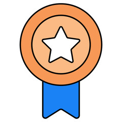 An icon design of star badge