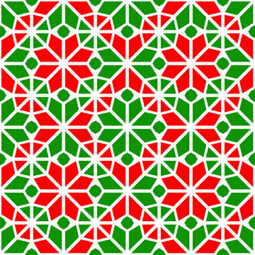Arabic vector seamless pattern. Repeated background. Traditional UAE, Iraq Kuwait, Oman, colors. Islamic decorative design. Abstract template texture. Wallpaper in eastern style.
