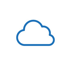Cloud icon. Linear image. Simple flat vector illustration on a white background