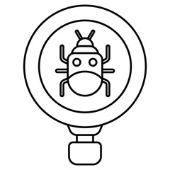Unique design icon of debugging