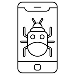 Modern design icon of mobile bug