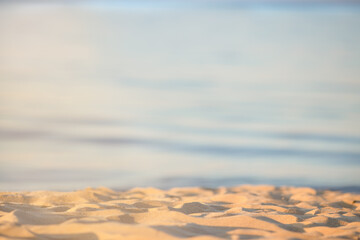 Fototapeta na wymiar Beach. Sand and sea. defocused background of sea.