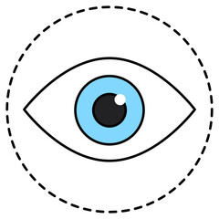An editable design icon of eye