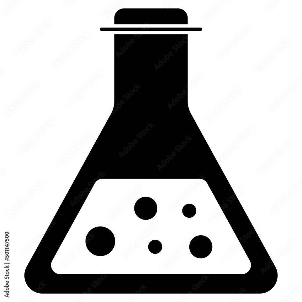 Poster Trendy vector design of chemical flask