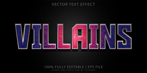 Villain Modern shine Text Effect © Baroeki