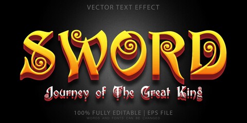 Sword Yellow text effect