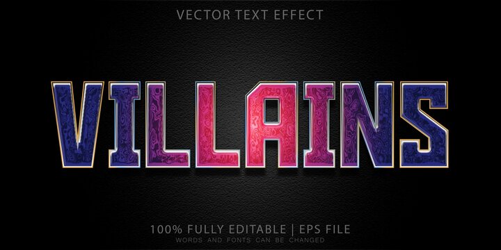 Villain Modern Shine Text Effect