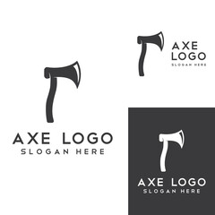 Axe logo/hatchet logo with concept design vector illustration template.