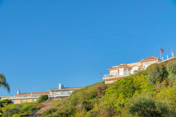 Large buildings on top of a slope at San Clemente, California