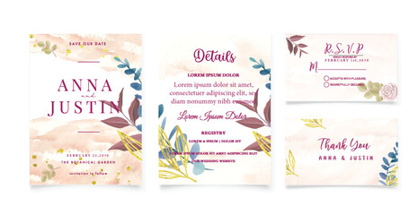 save the date Wedding invitation FLORAL