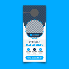 Business Door Hanger,Corporate Door Hanger Design Template