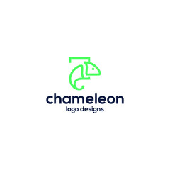 Letter A chameleon logo design tech modern and simple logo designs