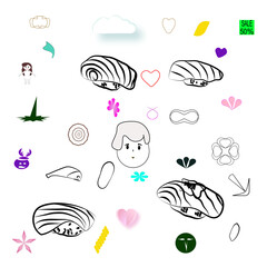 Fototapeta premium background from geometric shapes on a white background